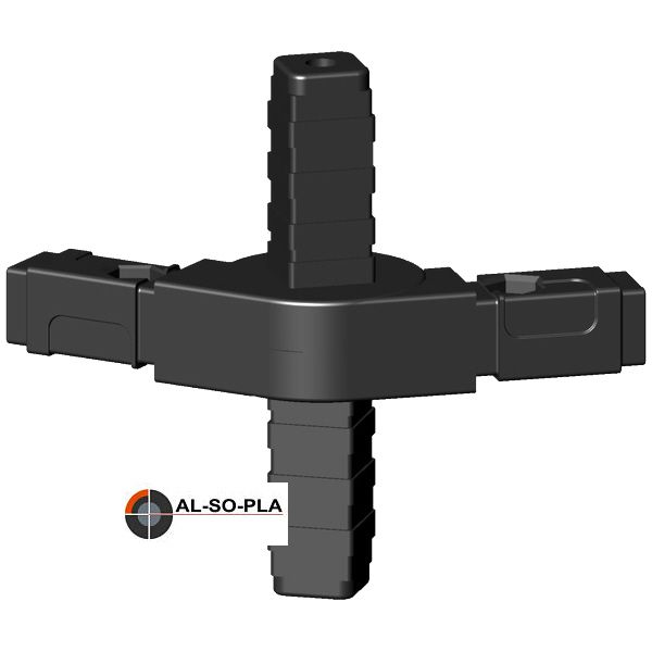 4er Gelenkverbinder für 20mm Profil, 0 - 190°
