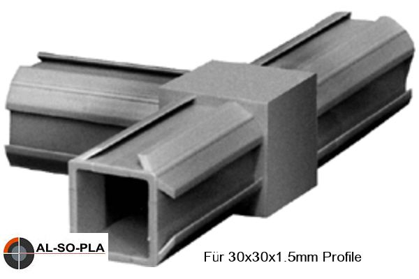 T - Stück für 30x30x1,5mm Profile