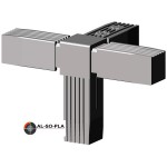 Steckverbinder grau 9006 für 25mm ALU - Profil