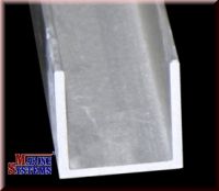 Aluminium U-Profil 25x25mm - silbereloxiert. Aluminium U-Profil 25x25mm - silbereloxiert.