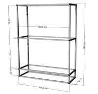 Regal für 2-3St. 120x50x50cm Aquarien Regal für 2-3St. 120x50x50cm Aquarien