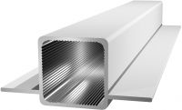 Aluminiumprofil 25x25x1,5mm mit 2 Stegen - silbereloxiert Aluminiumprofil 25x25x1,5mm mit 2 Stegen - silbereloxiert