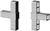 T-Stück Verbinder für 25x25x2mm Profill Farbe: grau T-Stück Verbinder für 25x25x2mm Profill Farbe: grau