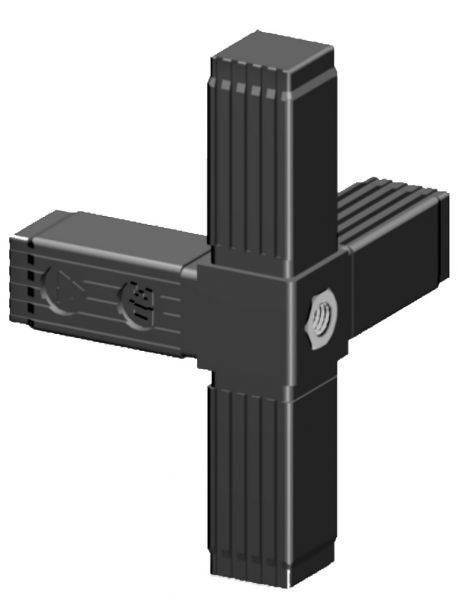 4er mit M10 Gewinde für 30x30x2mm Profilrohr