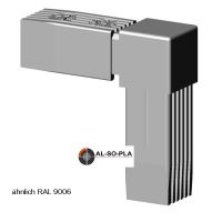 Winkel Verbinder für 25mm Profil grau RAL 9006 Winkel Verbinder für 25mm Profil grau RAL 9006