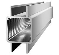 Aluminiumprofil 25x25x1,5mm mit Doppelsteg - Links/Rechts - (Nut Aluminiumprofil 25x25x1,5mm mit Doppelsteg - Links/Rechts - (Nut