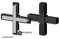 Kreuz Verbinder - für 20mm Profil Kreuz Verbinder - für 20mm Profil